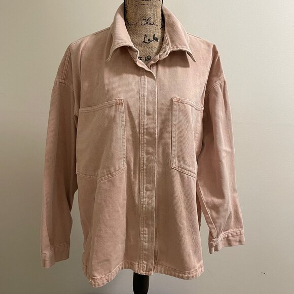 Forever 21 Jackets & Blazers - Forever 21 Light Coral Denim Shirt Jacket - Size XL